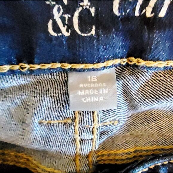 New York &‎ Company 16 Jeans Women Curvy Skinny Stretch Denim Dark Wash Strt Leg - Picture 6 of 8